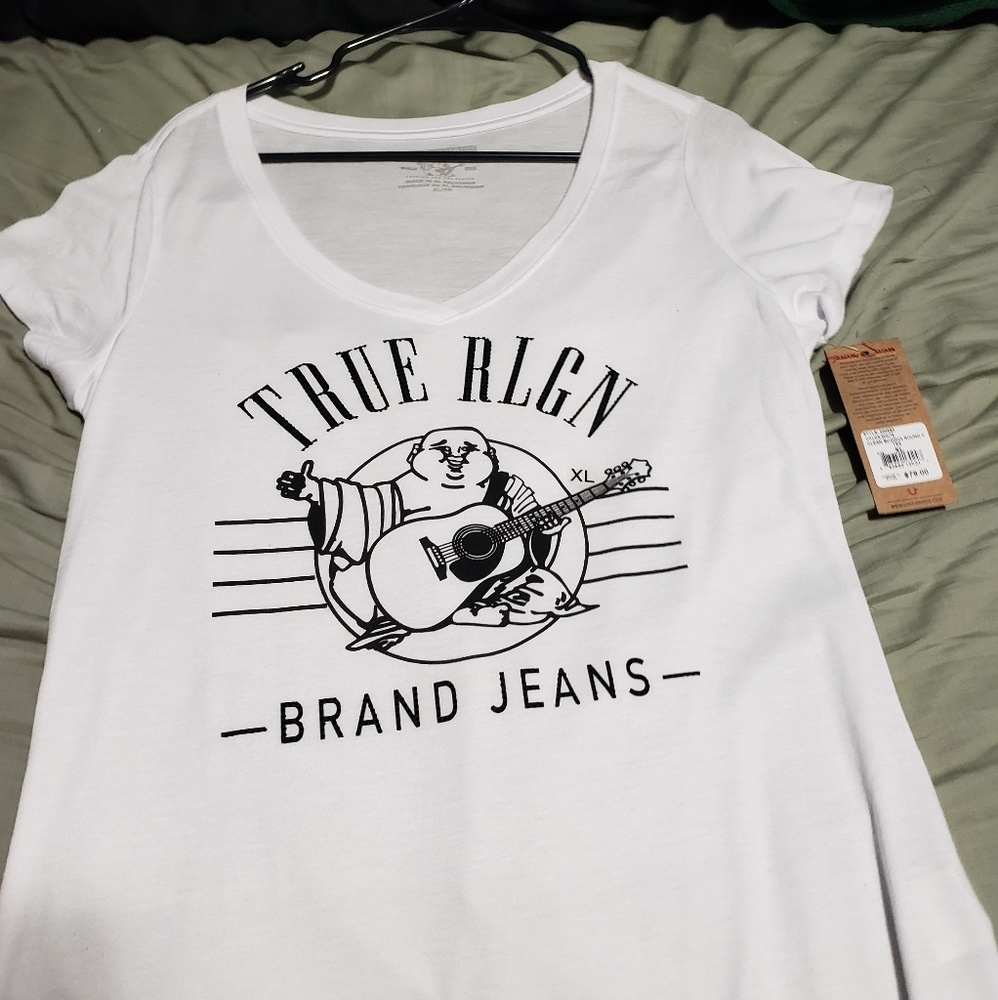 True Religion Clean Buddha V Neck Tee XL
